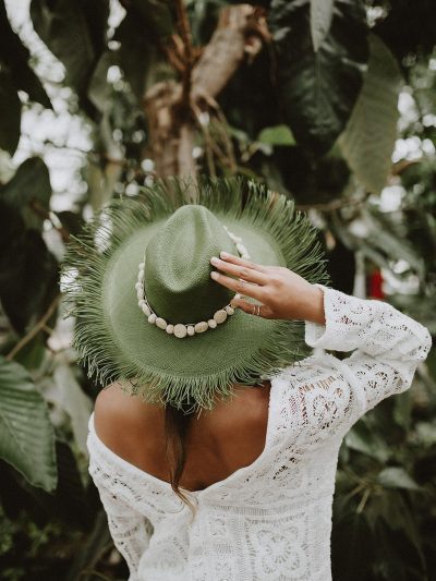 AKELA | Sombrero verde oliva |  Palma de Iraca