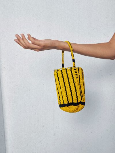 ABEJA | Bolso de abalorios amarillo