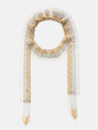 BRILLO | Choker plateado de abalorios